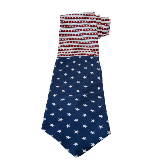 VTG 90s Tommy Hilfiger Stars Stripes Silk Tie Preppy Business Americana Grandpa - Picture 2 of 15